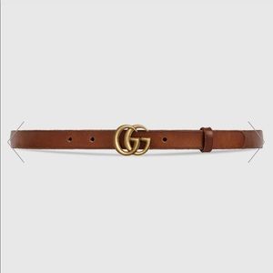 Brown leather Gucci belt